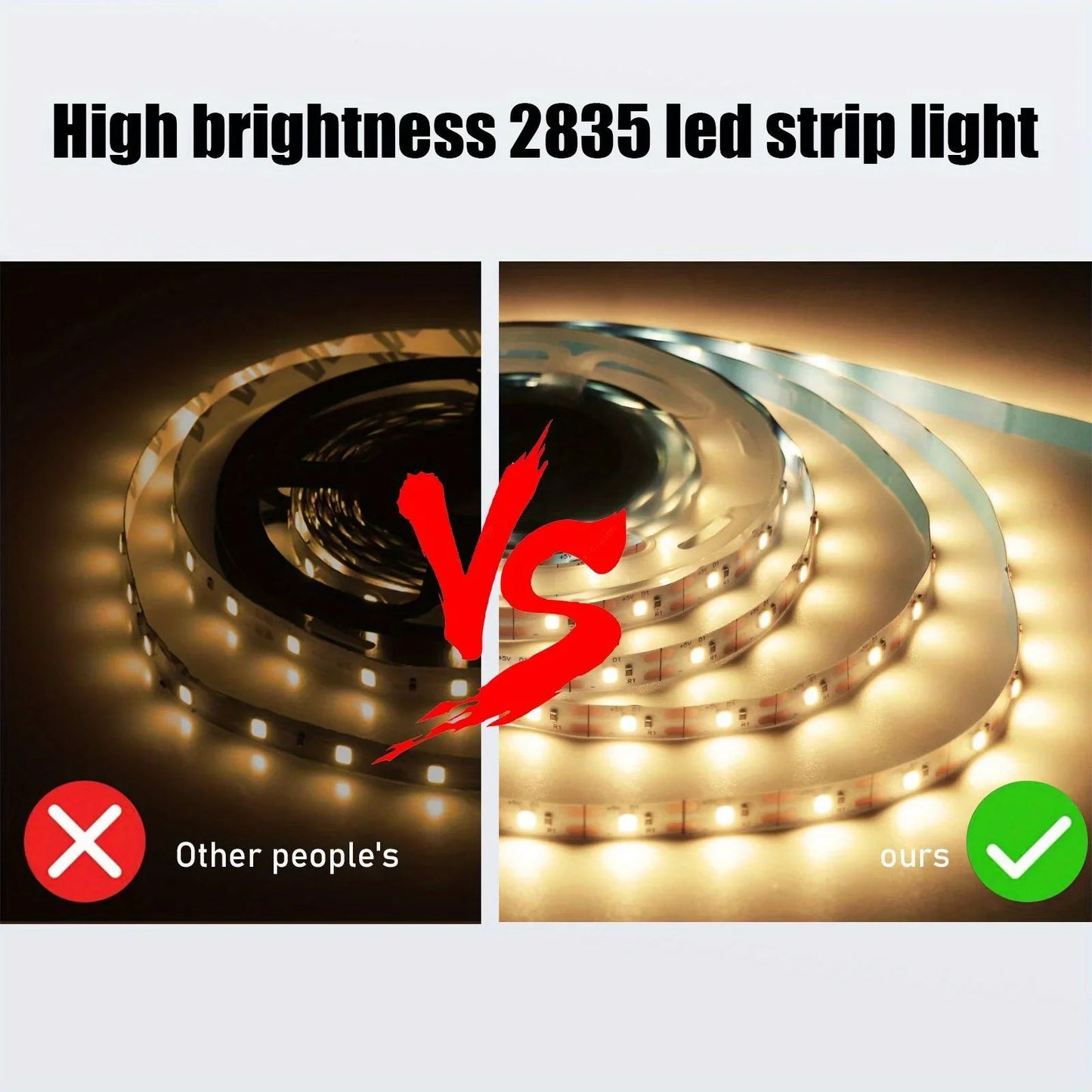 5V USB LED Strip Lights 2835 SMD Flexible Ribbon Cuttable Lighting Tape with ON/OFF Switch for TV Mirror Cabinet Bedroom Decor