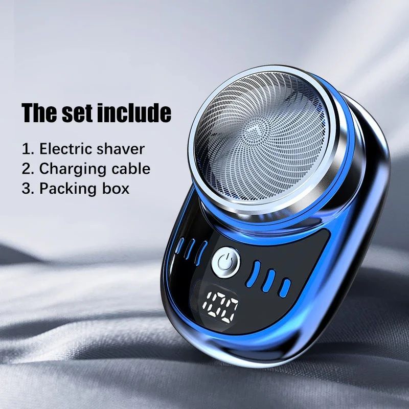 2023 Men's Electric Shaver Portable Mini Shaving Machine USB Rechargeable Beard Trimmer Type-C Household Face Beard Shaver