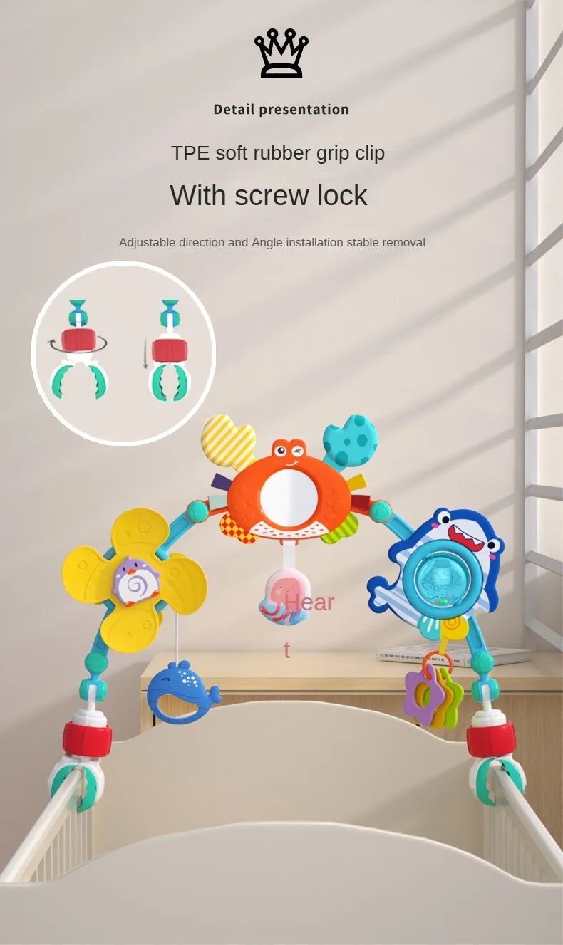 Baby Stroller Arch Toy Bouncer Toy Pram Activity Arch Toys Fine Motor Skills Toys Sensory Development Arch Baby Car Seat Toys