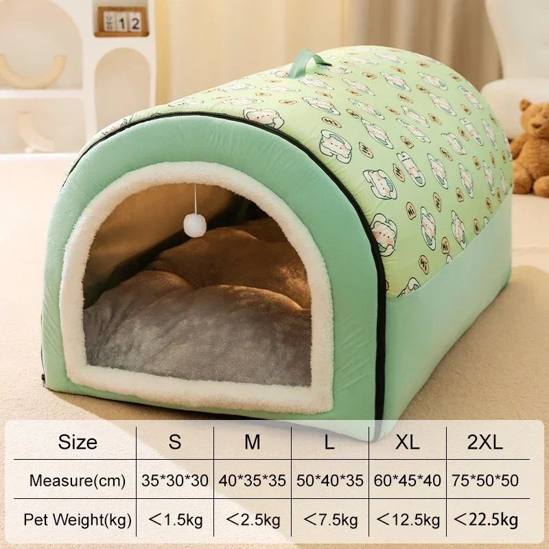 Casa de Cachorro Quente de Inverno Cama para Dormir para Animais de Estimação Destacável para Cães e Gatos de Pequeno e Médio Porte Canil Macio Antiderrapante Ninho para Filhotes e Gatinhos