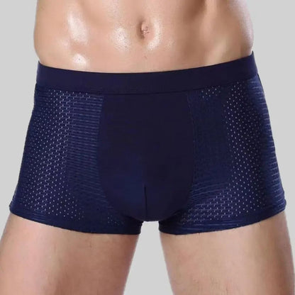 Men Breathable Boxers Ice Silk Mesh Men's Boxers Soft Breathable Underwear with Moisture-wicking Technology U Design for Comfort