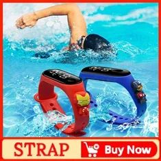 Mario Bros Children's Watches Action Figures Luigi Princess Peach Yoshi Bowser kids Sport Wristband Waterproof Digital Watch Toy