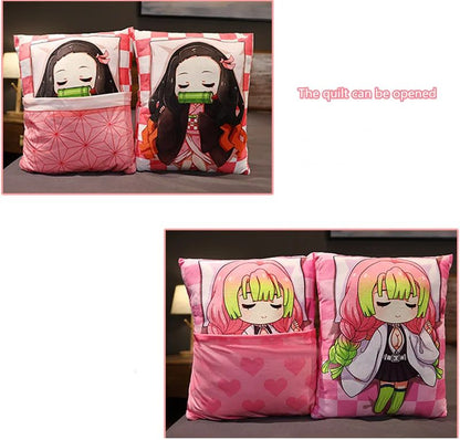 Demon Slayer Plush Stuffed Pillows Kimetsu No Yaiba Dakimakura Cute Anime Throw Pillow Kawaii Doll Tanjirou Nezuko Body Cushion