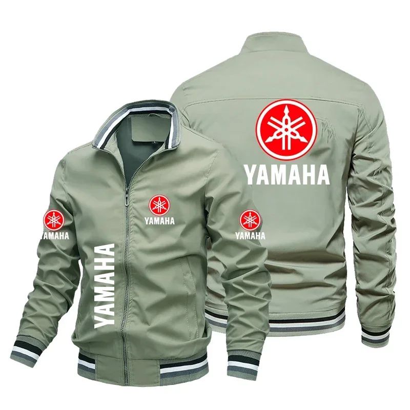 Men's Yamaha Logo Printed Custom Biker Bomber Jacket Motorcycle Fashion Clothing Coats for Men