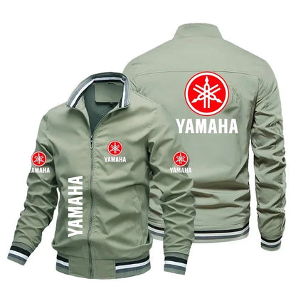 Men's Yamaha Logo Printed Custom Biker Bomber Jacket Motorcycle Fashion Clothing Coats for Men