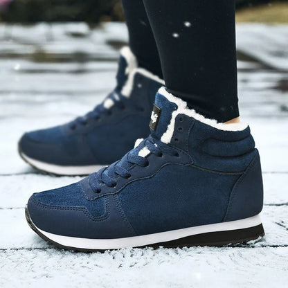 Botas de Inverno Masculinas Casuais Quentes Botas de Tornozelo Sapatos para Homem Tênis Inverno Pelúcia Fur Feminino Calçados Confortáveis Plataforma Botas de Neve