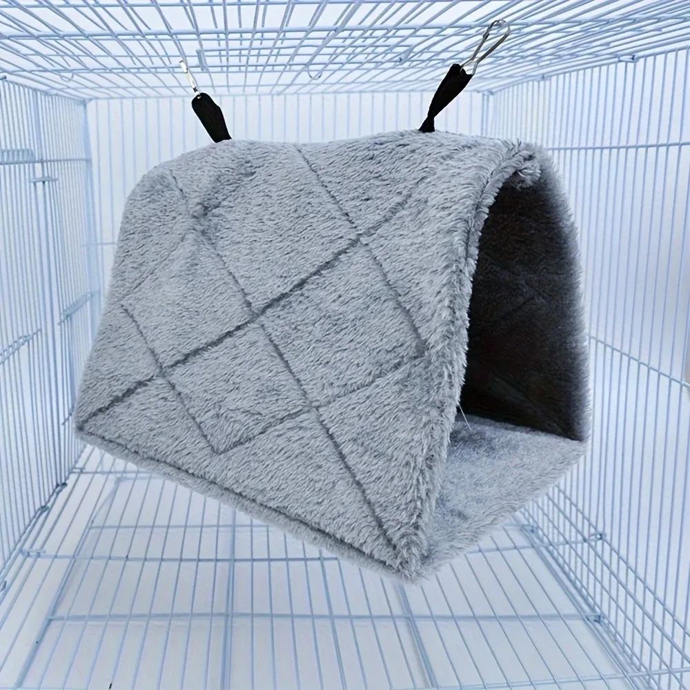 Rede para pássaros suspensa Peônia Papagaio, Ninho aconchegante para pássaros no inverno, Casa de pássaros quente, Cama de pelúcia para periquitos e calopsitas