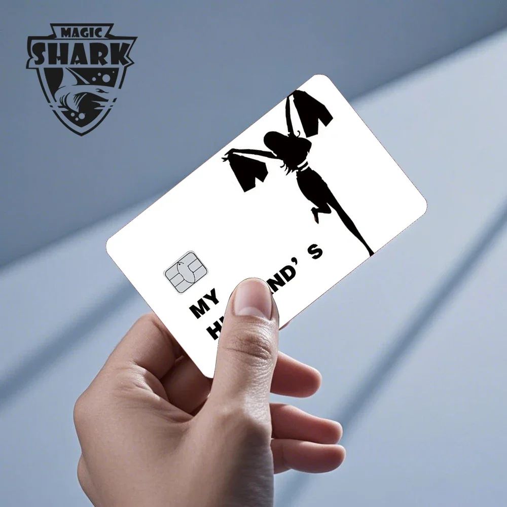 Magic Shark Sugar Daddy Meme Poke Money Funny Sticker Cover Skin Protective for Small Large Chip Credit Debit Card