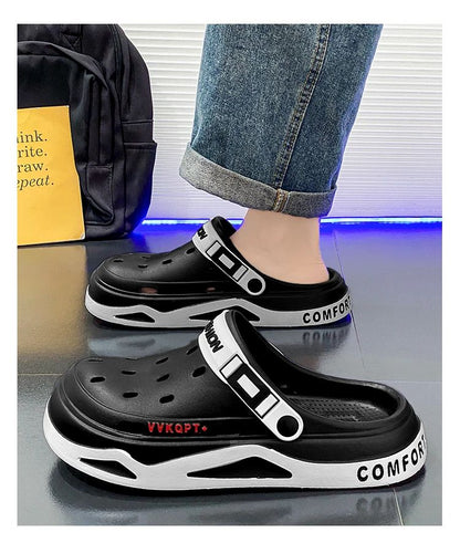 New fashion sandals Men's EVA casual comfortable hole garden shoes outdoor men's beach sandals indoor home unisex slippers