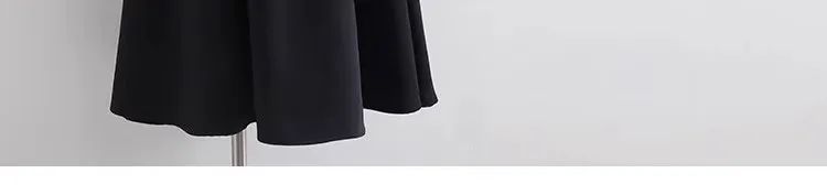 Plus Size High-waisted Slimming Black Draped Skirt Medium-length Umbrella Skirt For Women Thinning A- line Body Shaper