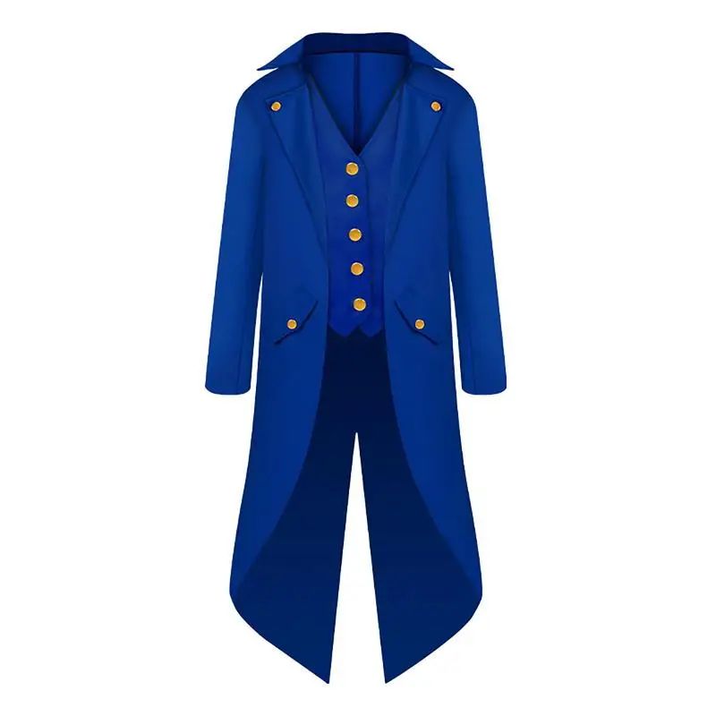 Medieval Victorian Costume Tuxedo Gentlema Tailcoat Gothic Steampunk Trench Coat Frock Outfit Overcoat Uniform