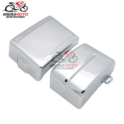 Motorcycle Black Battery Side Fairing Frame Covers Cap For Harley Dyna Street Fat Bob Super Glide Wide Glide Switchback FLD FXD