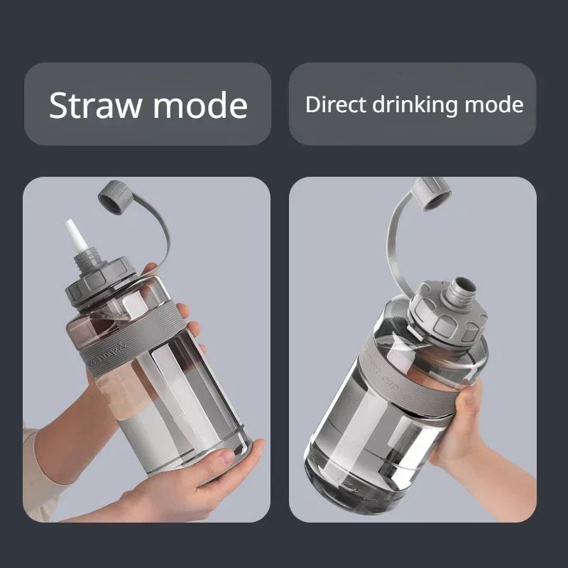 2 Liter Big Water Bottle With Straw 2L/1.5L/1L Large Capacity School Gym Sports Drinking Bottles Fitness botella de agua ??