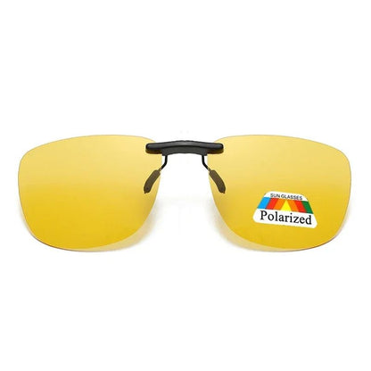 Square Clip on Sunglasses Women Polarized Black Lens UV400 Night Vision Driving Men Goggles Clips Anti Glare Vintage Glasses