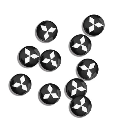 Emblema de 14mm para Chave de Carro, Adesivos para Chave de Carro de Reposição para Mitsubishi Logo ASX Outlander Lancer Pajero Eclipse Galant Mirage