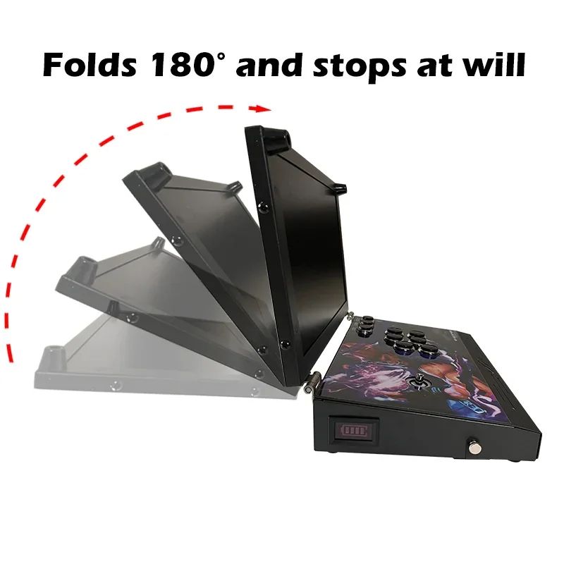14-Inch 3D Pandora  26800 in 1 Console Folding Portable Arcade Console Pandora DX Box 720P HD Screen Mini Arcade Moonlight