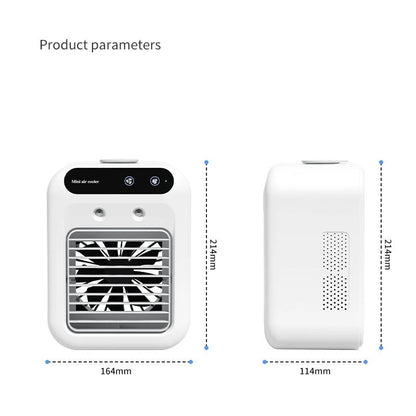 Ventilador de mesa USB Mini resfriador de ar com tanque de água Dispositivo de resfriamento pessoal portátil Bateria de lítio de 1800mAh Ventilador de operação de baixa voltagem