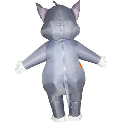Inflatable Cat and Mouse Costume Adult Size Funny Cartoon Animal Cosplay Suit for Party Halloween Performance