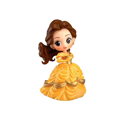 Bandai Original Disney Anime Figure Vilão Sentado Boneca Versão Q Brinquedos Infantis Decoração de Casa Modelo de Aniversário de Menina Presente de Brinquedo Fofo
