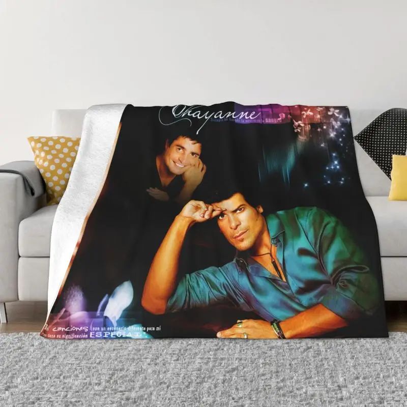 Chayanne Cantor Latino de Pop Porto-Riquenho Cobertor Ultra Macio de Lã Quente Cobertores de Flanela para Cama Carro Sofá Colchas