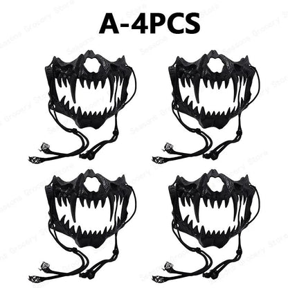 Halloween Half Face Mask Popular Dragon God Fierce Tiger Night Dog Man Wolf Costume Skull Performance Mask Mask Deadpool Terror