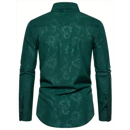 Bolubao Men Shirt Fashion Brand New arrival Long Sleeve Printed Streetwear Male Casual Elastic Shirt