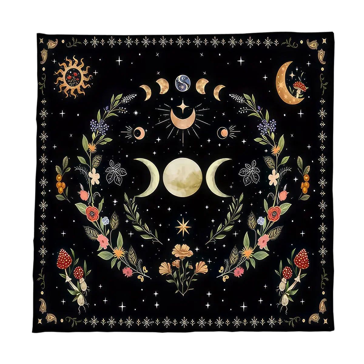 Colorful Tree Of Life Tarot Card Tablecloth Altar Cloth Pagan Pendulum Witchcraft Astrology Oracle Card Pad Divination Tools