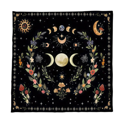 Colorful Tree Of Life Tarot Card Tablecloth Altar Cloth Pagan Pendulum Witchcraft Astrology Oracle Card Pad Divination Tools