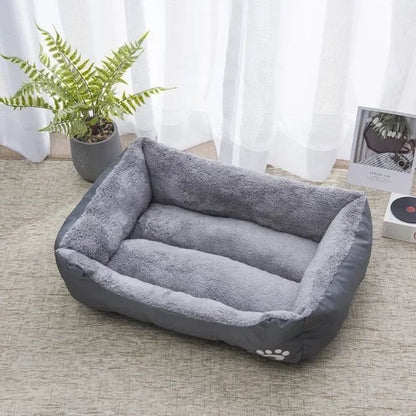 Ninho Quadrado Grande Cama para Cães de Grande Porte S-3XL Cama para Cães Pequenos e Médios Ninho de Fleece Macio Sofá-Cama Grande para Cães Casa de Gatos Quente de Inverno para Animais de Estimação