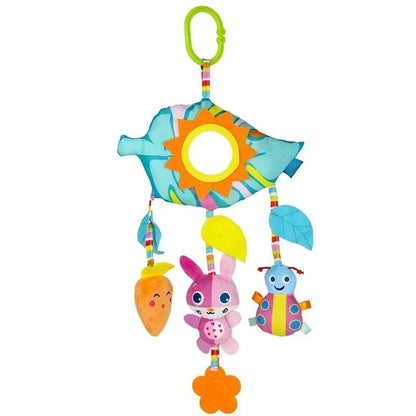 Brinquedos para Bebês de 0, 3, 6, 12 Meses, Brinquedo de Pelúcia com Atividades de Arco-Íris para Pendurar no Carrinho de Bebê, Cadeirinha de Carro, Berço, Viagem, Brinquedos Sensoriais para Bebês