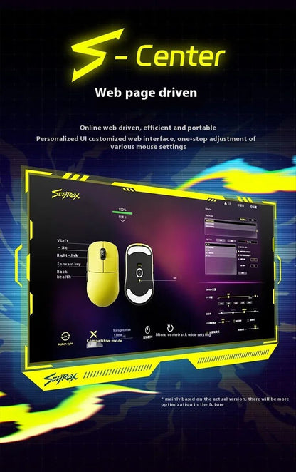 Scyrox V8 36g Ultra-Light Wireless Gaming Mouse Tri-Mode 30000DPI PAW3950 Sensor RGB Macro FPS Esports Lightweight Mouse Gifts