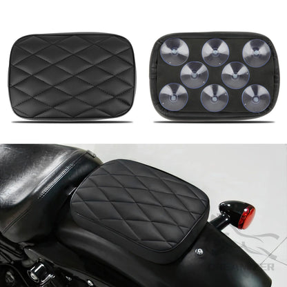 Universal Nova Moto Preta Ventosa Traseira Pillion Almofada do Assento do Passageiro para Harley 883 1200 48 Choppers Bobber