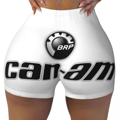 Custom Women's BRP ATV Unisex Can Am Logo Workout Yoga Shorts Athletic Gym Volleyball Biker Shorts