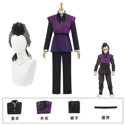 Shinazugawa Genya Cosplay Anime Costume Wig Carnival Halloween Comic Animation Party Clothing