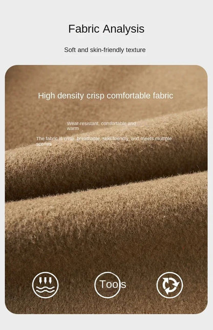 Billy Men's Winter Jacket for Men Double-Sided Woolen Overcoat Short Lapel Autumn Casual Coat Top Black Clothes White Duck Down