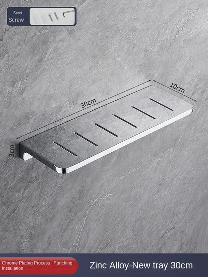Zinc alloy, bathroom storage rack, wall mounted bathroom storage tray, mirror vanity storage rack