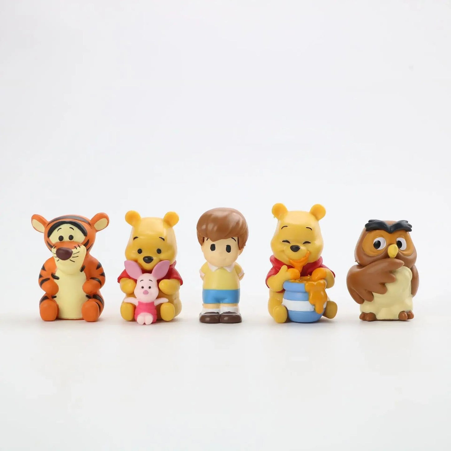 Conjunto de 10 Peças Disney Ursinho Pooh Leitão Tigrão Bisonho Coelho Coruja Anime Bonecos de Ação Coleção de Desenhos Animados Modelo de Boneca Para Crianças