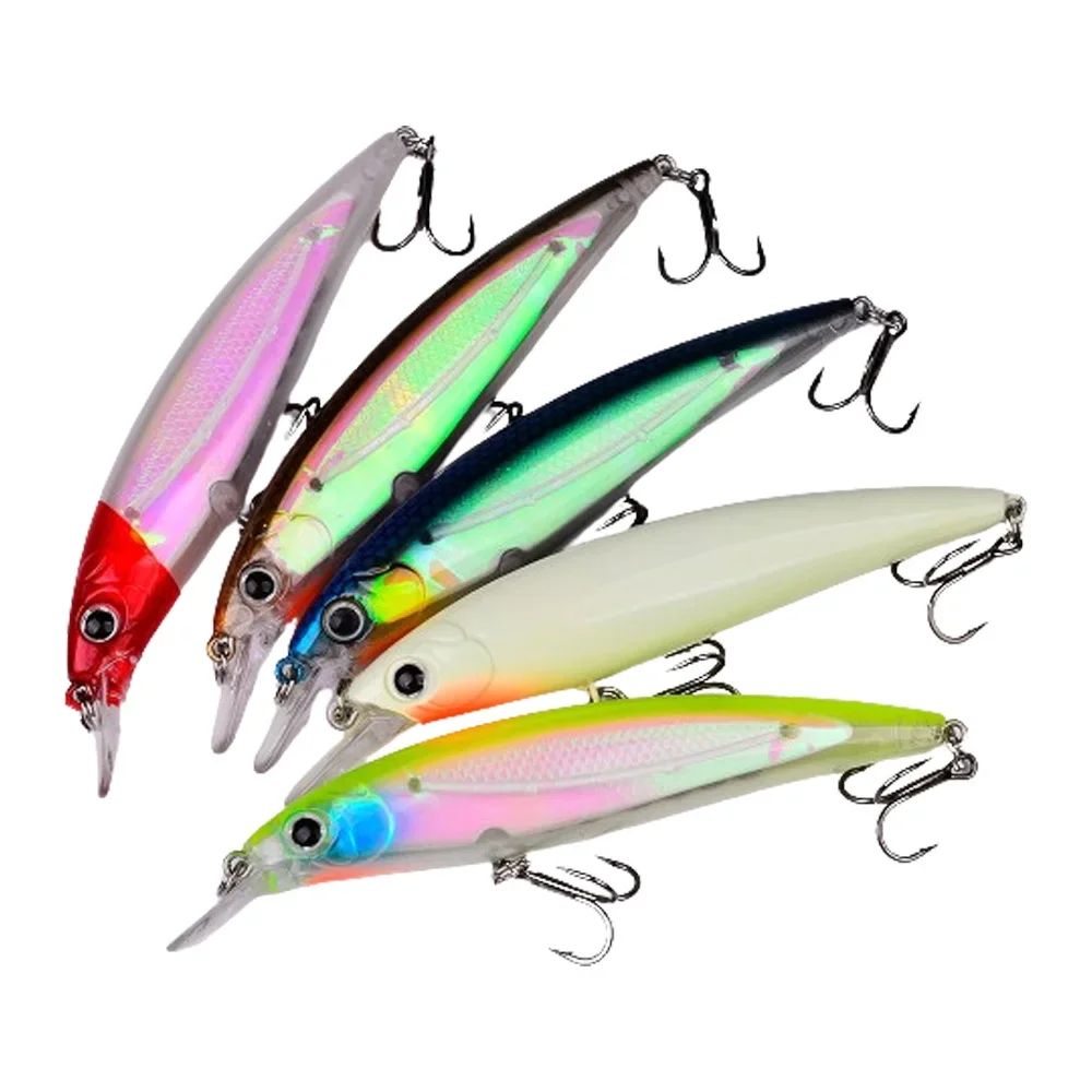 1pcs Bait Minnow 7g 14g 40g Luminous Bionic Fake Baits Plastic Hard Bait Fishing Bait Long Throw Floating Water Lure Swimbait
