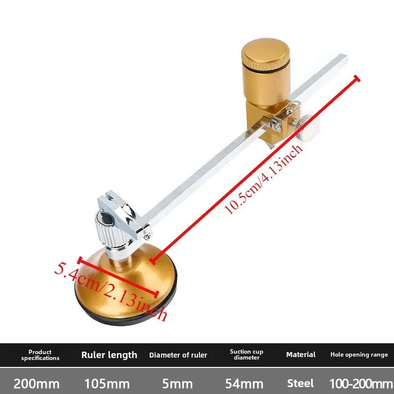 Cortador de Vidro Profissional Bússola Circular Ferramenta de Corte de Diamante para Azulejos de Porcelana e Cerâmica
