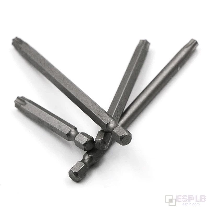 ESPLB 11pcs 100mm /12pcs 50mm 1/4" Hex Bits Driver Tamper Proof Security Drill Magnetic Bit Set Torx Screwdriver Flat Head