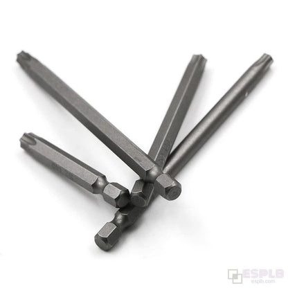 ESPLB 11pcs 100mm /12pcs 50mm 1/4" Hex Bits Driver Tamper Proof Security Drill Magnetic Bit Set Torx Screwdriver Flat Head