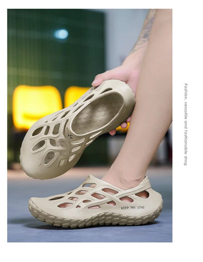 Summer Men Sandals Light EVA Men's Casual Shoes Hole Shoes Clogs Lovers Home Garden Outdoor Male Beach Flat Slippers Big Size