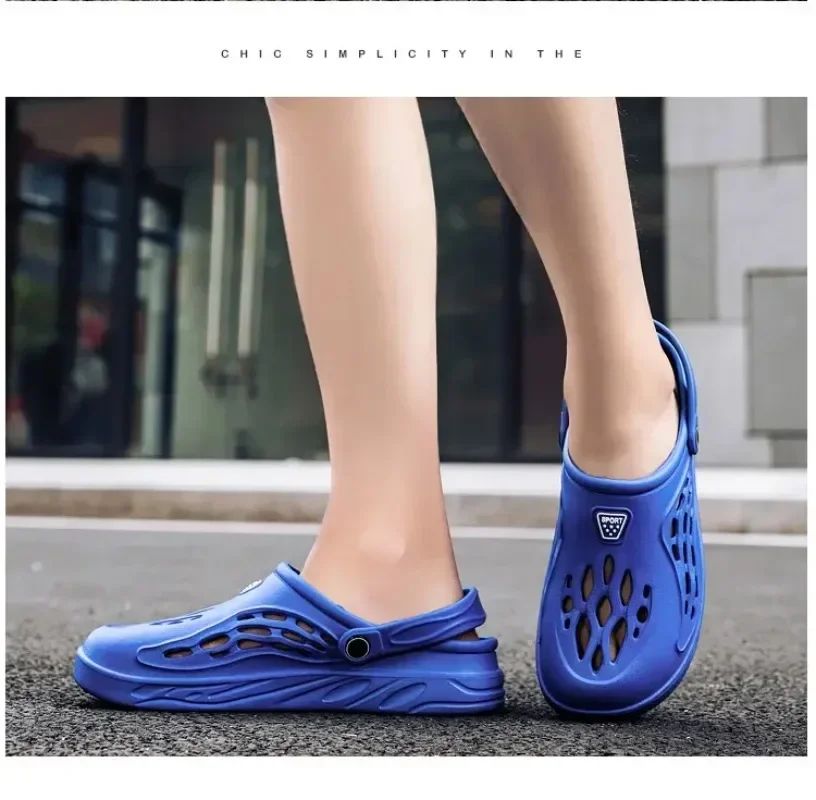 Outdoor Sandals for Men and Women Summer Clogs EVA Slippers Plus Size 47 48 49  Men Garden Shoes Beach Sandals Breathable Clogs