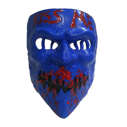 Human Removal Plan Mask Evil Smiley Bleeding Mask Men and Women Kiss Me Mask Halloween Mask Human Removal Plan Cosplay Mask