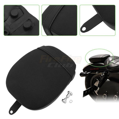 Almofadas de Assento de Para-lama Traseiro em Couro PU para Passageiro para Harley Sportster Forty Eight 48 72 2010-2015