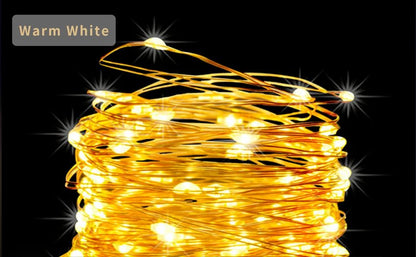 Ultra Long 1000LED Solar String Fairy Light Outdoor Copper Waterproof Christmas Garland Decoration Garden Party 100M/50M/10M/5M