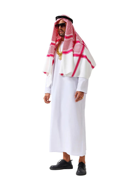 Men Arabia Arab Sheikh Costume Shepherd Arabian Prince Cosplay for Adult Fantasia Purim Halloween Costumes