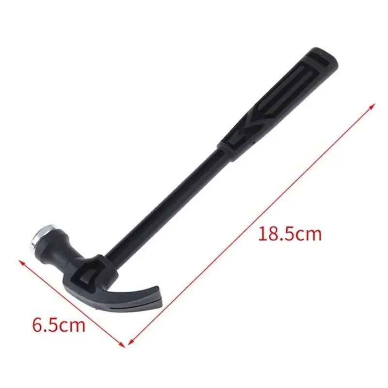 Martelo de Garra Multifuncional com Cabo de Aço Martelo de Segurança para Pregos Sem Marcação Quebra-Vidros Ferramentas Domésticas