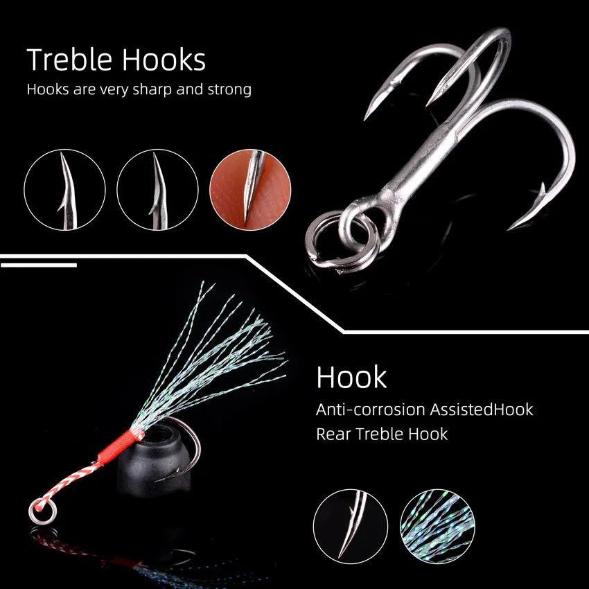 5 unidades de isca artificial de pesca de metal 7g-40g, isca rígida para trolling, isca de pesca para baixo, tralha de pesca de truta, jigs de pesca de truta, iscas de água salgada