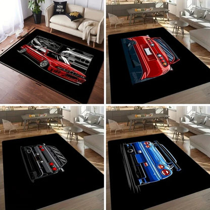 Creative Car Pattern Carpet Children's Bedside Soft Floor Mat Anti-fouling Anti-slip Crawling Pad Kitchen Footpad Home Decor Rug